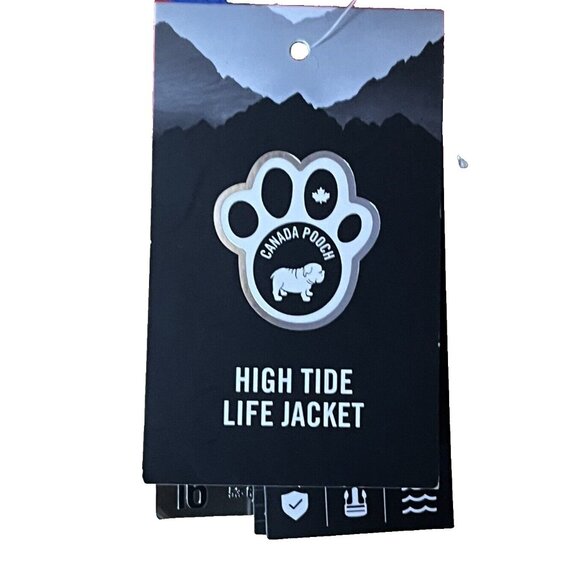 Canada Pooch Canine Size 16 High Tide Life Jacket Red Blue 17 - 25 Pounds NWT - Picture 4 of 8